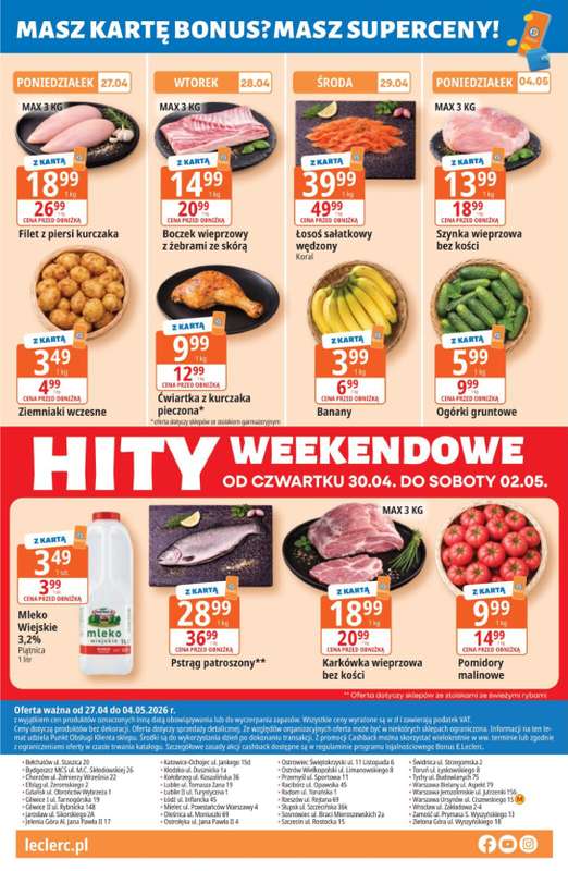 Leclerc - gazetka promocyjna Oferta E.Leclerc I Tanio to tu! od poniedziałku 27.04 do poniedziałku 04.05 - strona 8