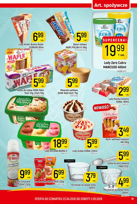 Delikatesy Piotruś Pan - gazetka promocyjna Gazetka od czwartku 23.04 do soboty 02.05 - strona 19