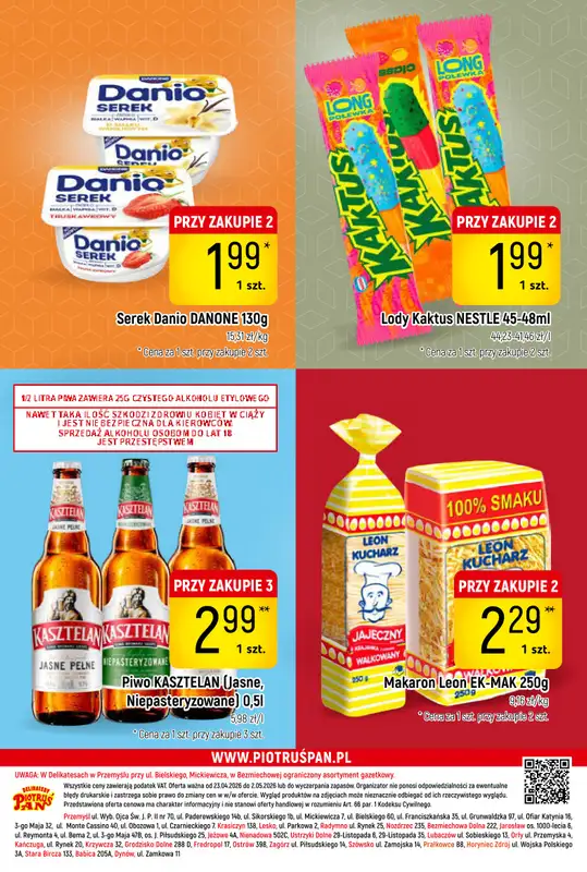 Delikatesy Piotruś Pan - gazetka promocyjna Gazetka od czwartku 23.04 do soboty 02.05 - strona 28