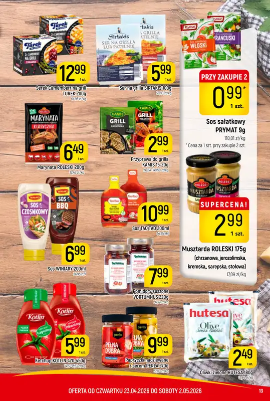 Delikatesy Piotruś Pan - gazetka promocyjna Gazetka od czwartku 23.04 do soboty 02.05 - strona 13