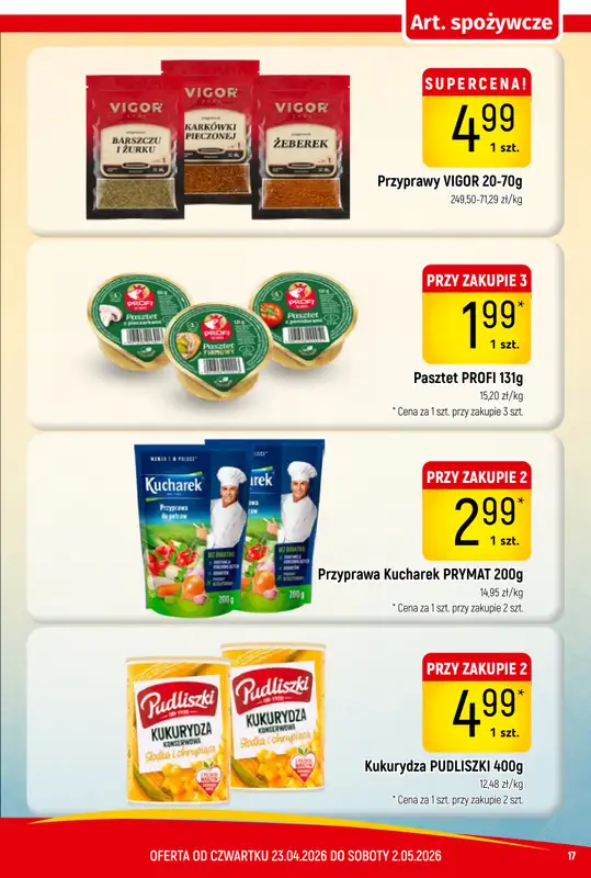 Delikatesy Piotruś Pan - gazetka promocyjna Gazetka od czwartku 23.04 do soboty 02.05 - strona 17