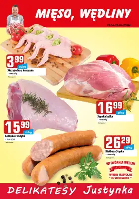 Delikatesy Justynka - gazetka promocyjna Plakaty promocyjne od czwartku 23.04 do niedzieli 26.04 - strona 2