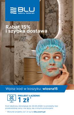 Blu Salony Łazienek - gazetka promocyjna Kod rabatowy od czwartku 23.04 do czwartku 30.04
