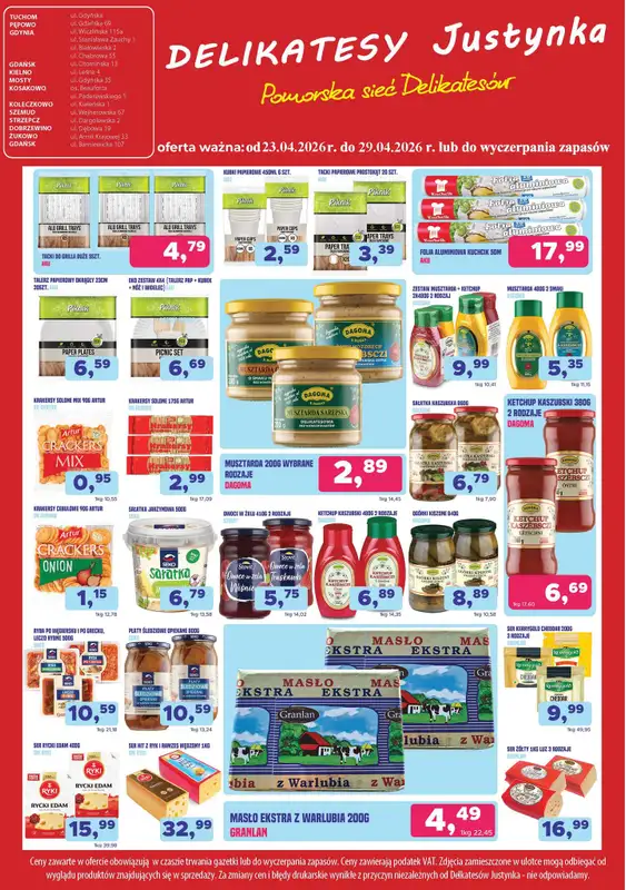 Delikatesy Justynka - gazetka promocyjna Gazetka od czwartku 23.04 do środy 29.04 - strona 2