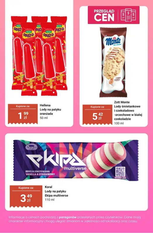 Dino - gazetka promocyjna Lody - przegląd cen od czwartku 23.04 do wtorku 28.04 - strona 3