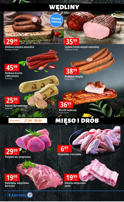 Leclerc - gazetka promocyjna Oferta Lublin Zana od poniedziałku 27.04 do soboty 02.05 - strona 2
