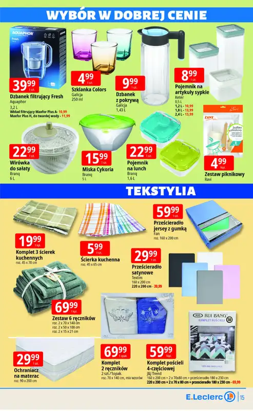 Leclerc - gazetka promocyjna Oferta Lublin Zana od poniedziałku 27.04 do soboty 02.05 - strona 15