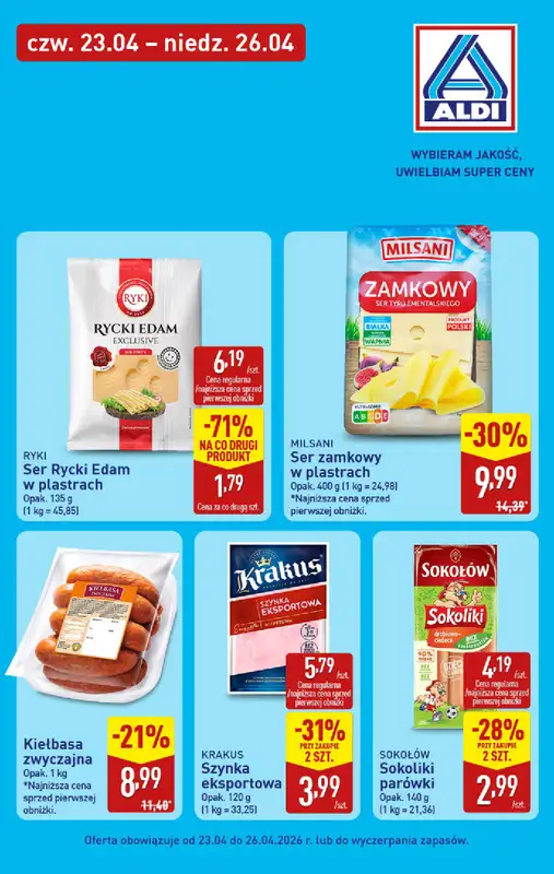 Aldi - gazetka promocyjna Wybieram Aldi na tani weekend! od czwartku 23.04 do niedzieli 26.04 - strona 5