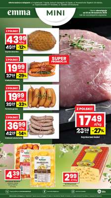 emma MARKET - gazetka promocyjna Plakaty promocyjne Emma Mini od czwartku 23.04 do środy 29.04