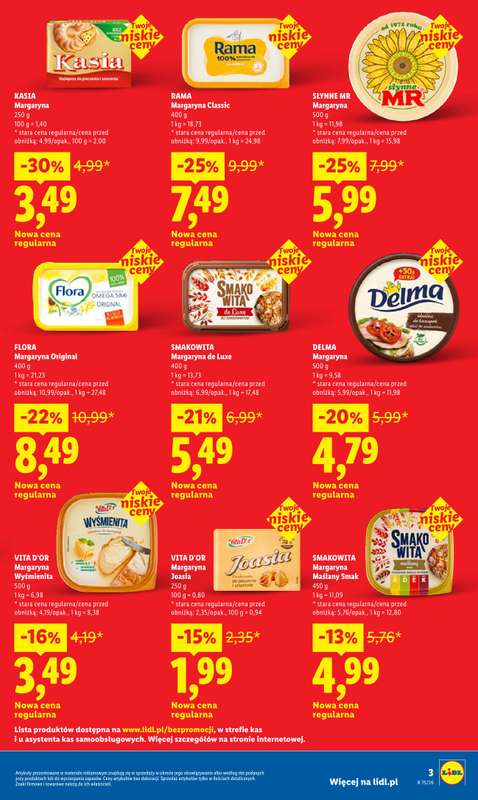 Lidl - gazetka promocyjna Rewolucja Cenowa!  do piątku 01.05 - strona 3