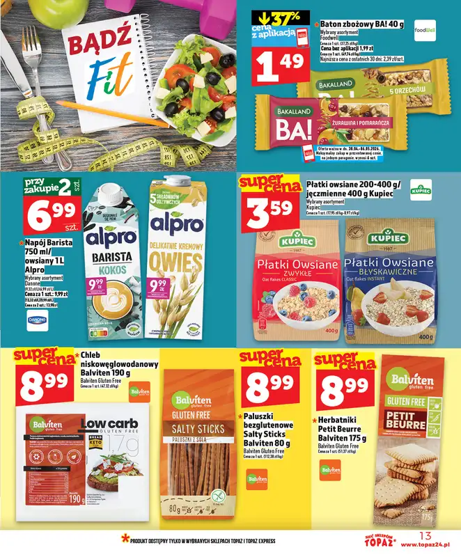 TOPAZ - gazetka promocyjna Nowa gazetka od czwartku, 30.04. od czwartku 30.04 do środy 06.05 - strona 13