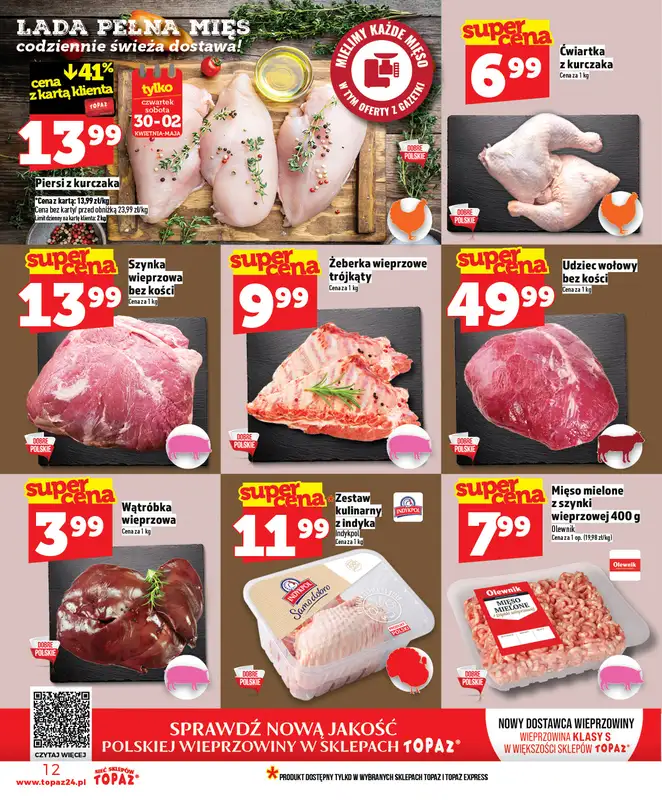 TOPAZ - gazetka promocyjna Nowa gazetka od czwartku, 30.04. od czwartku 30.04 do środy 06.05 - strona 12