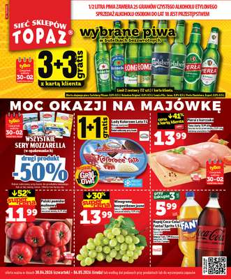 TOPAZ - gazetka promocyjna Nowa gazetka od czwartku, 30.04. od czwartku 30.04 do środy 06.05