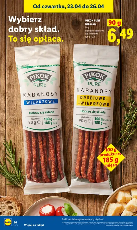 Lidl - gazetka promocyjna Oferta od czwartku od czwartku 23.04 do niedzieli 26.04 - strona 58