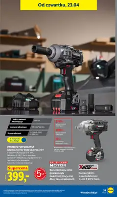 Lidl - gazetka promocyjna Oferta od czwartku od czwartku 23.04 do niedzieli 26.04 - strona 39