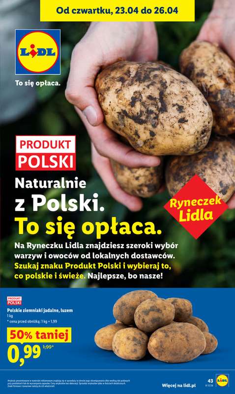 Lidl - gazetka promocyjna Oferta od czwartku od czwartku 23.04 do niedzieli 26.04 - strona 45