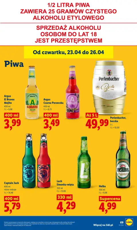 Lidl - gazetka promocyjna Oferta od czwartku od czwartku 23.04 do niedzieli 26.04 - strona 71