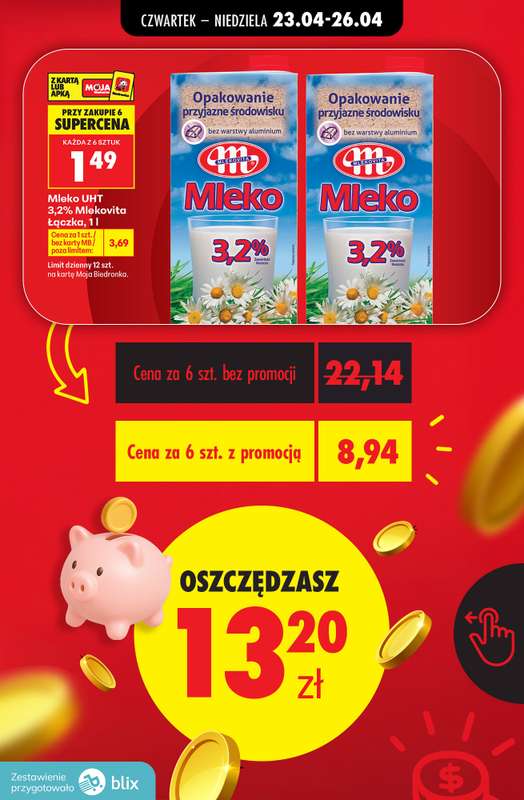 Biedronka - gazetka promocyjna Sprawdź ile oszczędzisz - przeliczamy ceny! od czwartku 23.04 do niedzieli 26.04 - strona 2