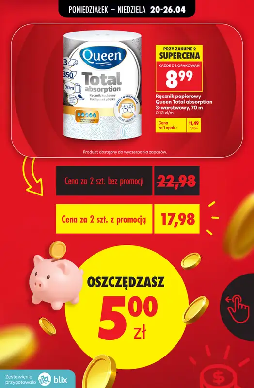 Biedronka - gazetka promocyjna Sprawdź ile oszczędzisz - przeliczamy ceny! od czwartku 23.04 do niedzieli 26.04 - strona 5