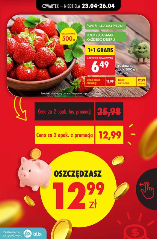 Biedronka - gazetka promocyjna Sprawdź ile oszczędzisz - przeliczamy ceny! od czwartku 23.04 do niedzieli 26.04 - strona 6