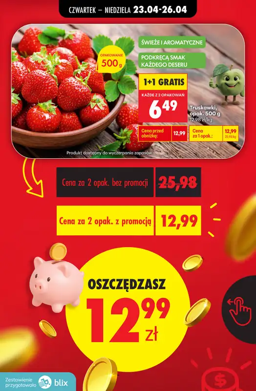 Biedronka - gazetka promocyjna Sprawdź ile oszczędzisz - przeliczamy ceny! od czwartku 23.04 do niedzieli 26.04 - strona 6