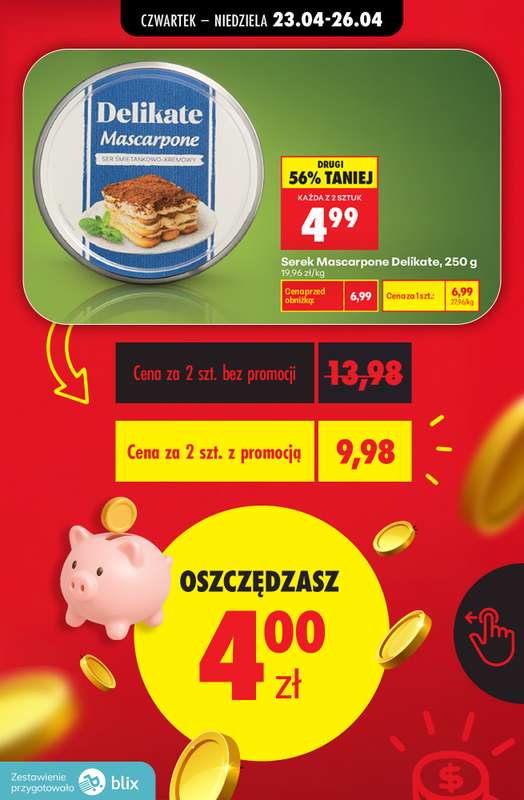 Biedronka - gazetka promocyjna Sprawdź ile oszczędzisz - przeliczamy ceny! od czwartku 23.04 do niedzieli 26.04 - strona 4