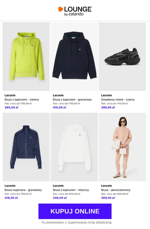 Lounge by Zalando - gazetka promocyjna Do -79% Lacoste - Kobiety od czwartku 23.04 do niedzieli 26.04 - strona 5