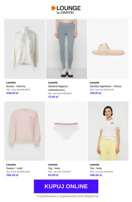 Lounge by Zalando - gazetka promocyjna Do -79% Lacoste - Kobiety od czwartku 23.04 do niedzieli 26.04 - strona 7