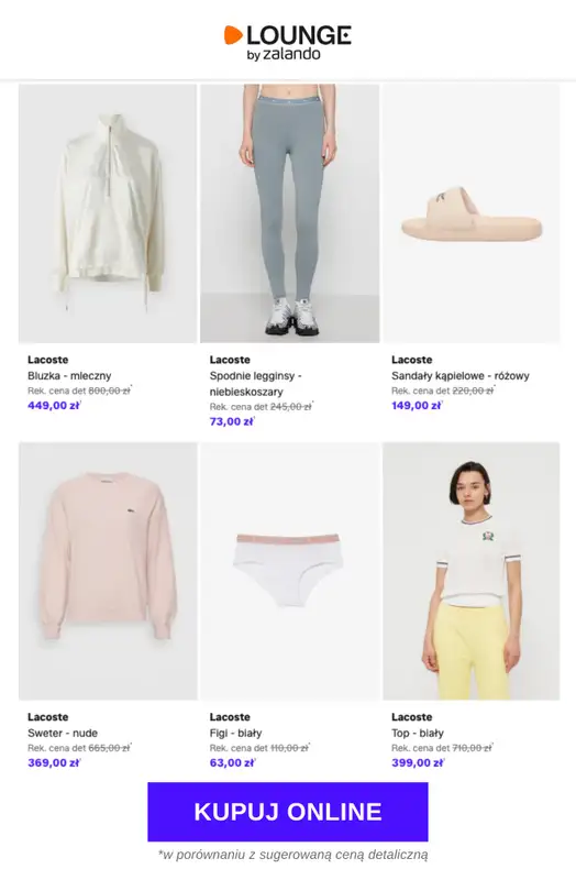 Lounge by Zalando - gazetka promocyjna Do -79% Lacoste - Kobiety od czwartku 23.04 do niedzieli 26.04 - strona 7