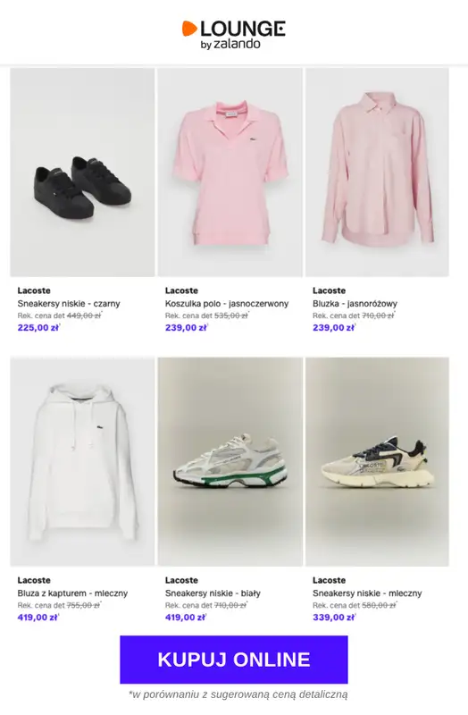 Lounge by Zalando - gazetka promocyjna Do -79% Lacoste - Kobiety od czwartku 23.04 do niedzieli 26.04 - strona 3