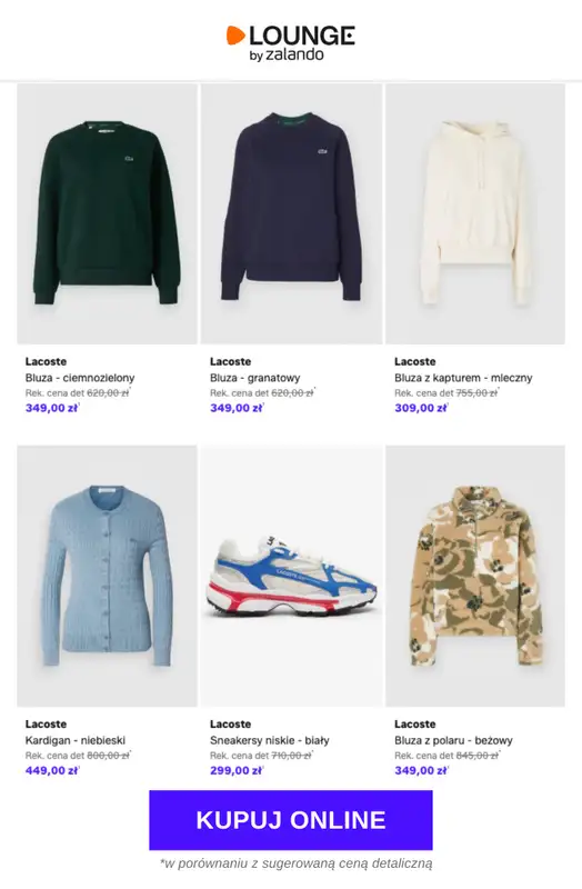Lounge by Zalando - gazetka promocyjna Do -79% Lacoste - Kobiety od czwartku 23.04 do niedzieli 26.04 - strona 6