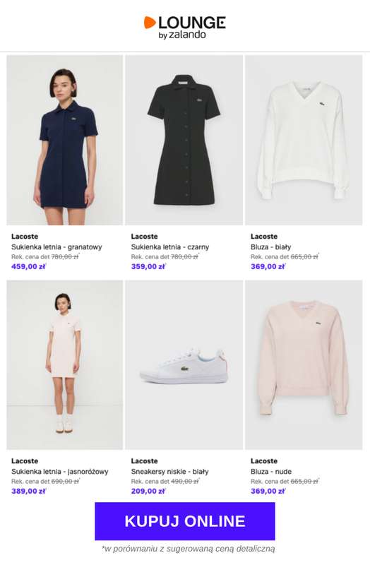 Lounge by Zalando - gazetka promocyjna Do -79% Lacoste - Kobiety od czwartku 23.04 do niedzieli 26.04 - strona 4