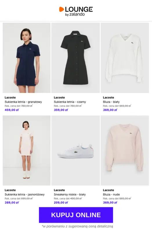 Lounge by Zalando - gazetka promocyjna Do -79% Lacoste - Kobiety od czwartku 23.04 do niedzieli 26.04 - strona 4