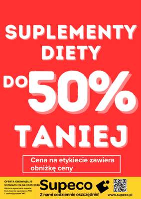 Supeco - gazetka promocyjna Suplementy diety od piątku 24.04 do niedzieli 31.05