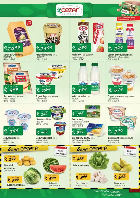 CEZAR Delikatesy - gazetka promocyjna Gazetka od czwartku 23.04 do środy 29.04 - strona 3