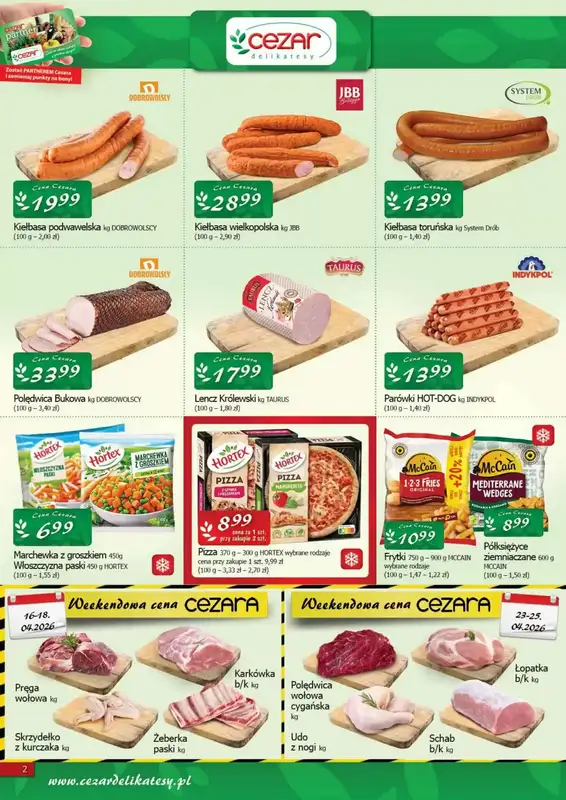 CEZAR Delikatesy - gazetka promocyjna Gazetka od czwartku 23.04 do środy 29.04 - strona 2