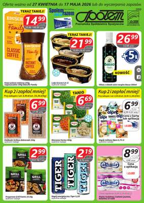 Społem - Blisko i Korzystnie - gazetka promocyjna Gazetka PSS Poznań od poniedziałku 27.04 do niedzieli 17.05