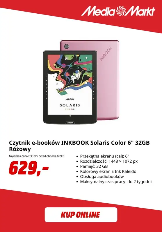 Media Markt - gazetka promocyjna -10% na czytniki e-booków od czwartku 23.04 do niedzieli 26.04 - strona 8