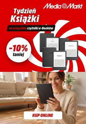 Media Markt - gazetka promocyjna -10% na czytniki e-booków od czwartku 23.04 do niedzieli 26.04