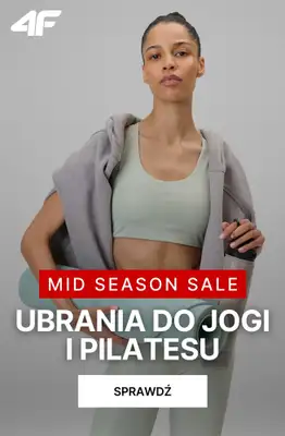 4F - gazetka promocyjna Ubrania do jogi i pilatesu do -30% od czwartku 23.04 