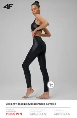 4F - gazetka promocyjna Ubrania do jogi i pilatesu do -30% od czwartku 23.04  - strona 12