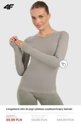 4F - gazetka promocyjna Ubrania do jogi i pilatesu do -30% od czwartku 23.04  - strona 4