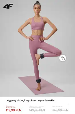 4F - gazetka promocyjna Ubrania do jogi i pilatesu do -30% od czwartku 23.04  - strona 3