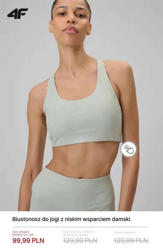 4F - gazetka promocyjna Ubrania do jogi i pilatesu do -30% od czwartku 23.04  - strona 6