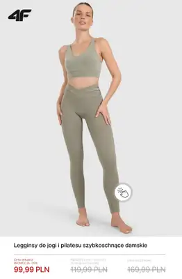 4F - gazetka promocyjna Ubrania do jogi i pilatesu do -30% od czwartku 23.04  - strona 5