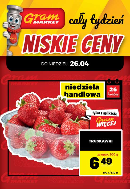 Gram Market - gazetka promocyjna Cały tydzień niskie ceny od piątku 24.04 do środy 29.04