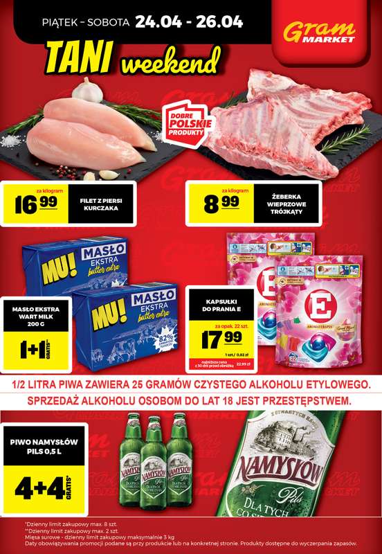 Gram Market - gazetka promocyjna Cały tydzień niskie ceny od piątku 24.04 do środy 29.04 - strona 2