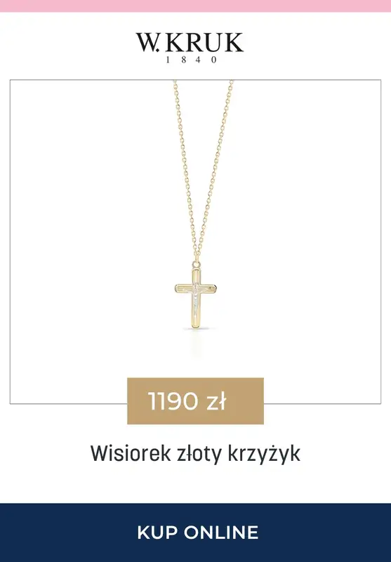 BEST SALE - gazetka promocyjna W.Kruk | -15% na łańcuszki i wisiorki idealne na Komunię Świętą od czwartku 23.04 do niedzieli 26.04 - strona 6