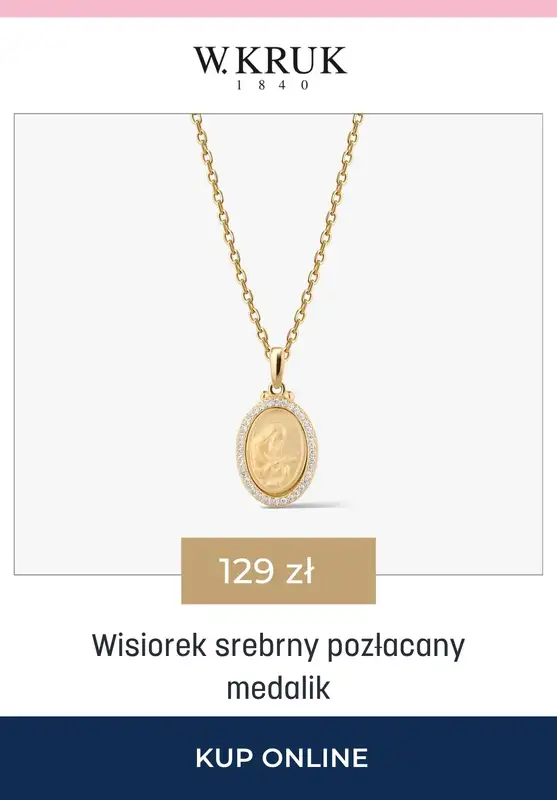 BEST SALE - gazetka promocyjna W.Kruk | -15% na łańcuszki i wisiorki idealne na Komunię Świętą od czwartku 23.04 do niedzieli 26.04 - strona 8