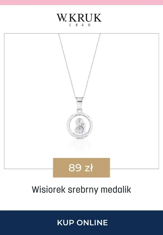 BEST SALE - gazetka promocyjna W.Kruk | -15% na łańcuszki i wisiorki idealne na Komunię Świętą od czwartku 23.04 do niedzieli 26.04 - strona 5